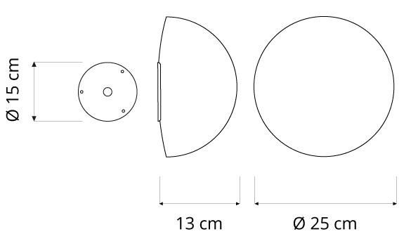 Button out — lampada da esterno Ø 25 cm