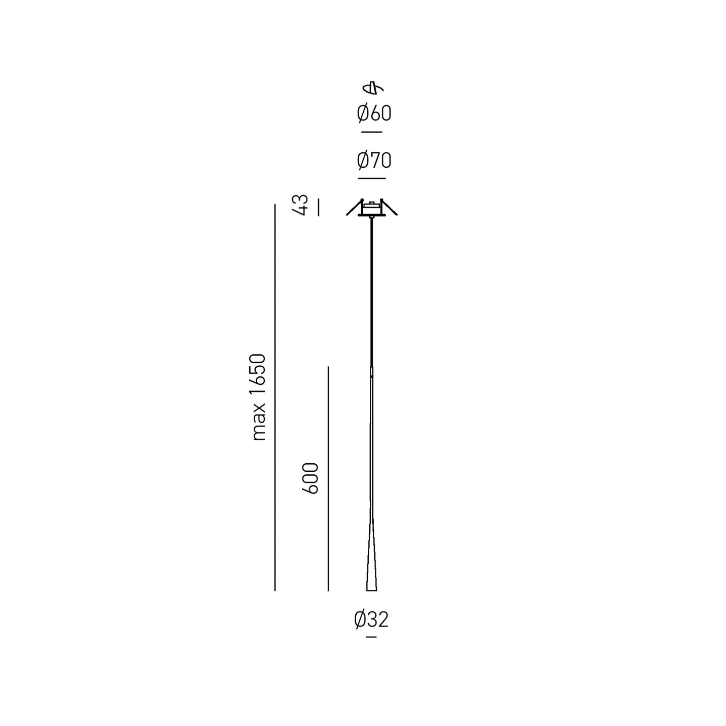 Dafne Sg/i — Sospensione a LED