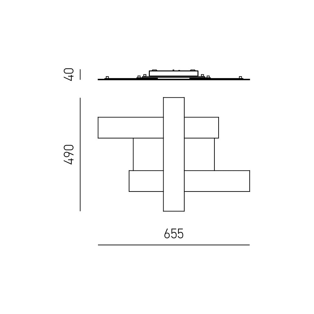 Doha P/P — Lampada da soffitto a LED