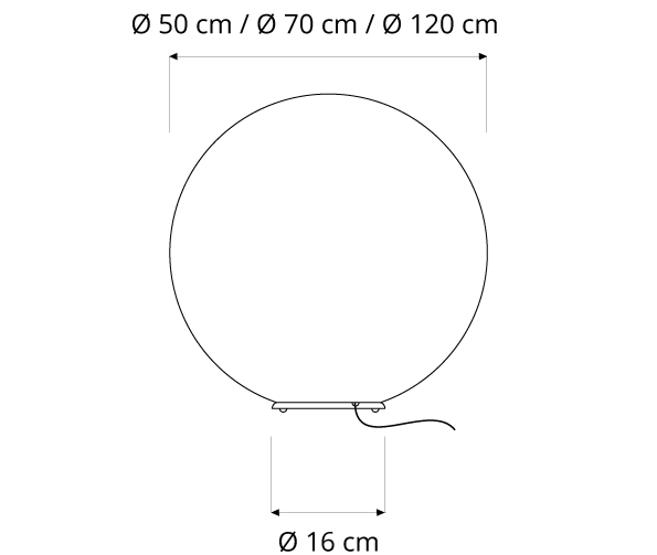 Floor moon 1 — lampada da terra Ø 50 cm