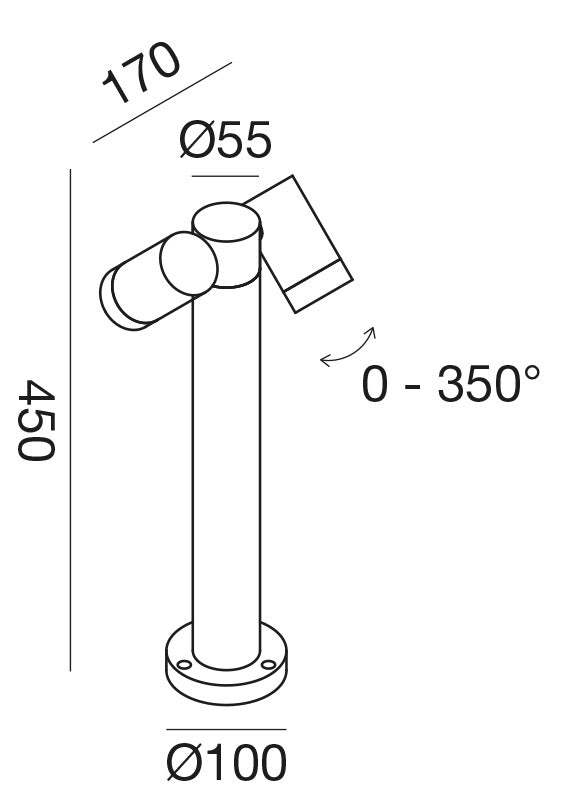 Ges1112 — Paletto da esterno a LED
