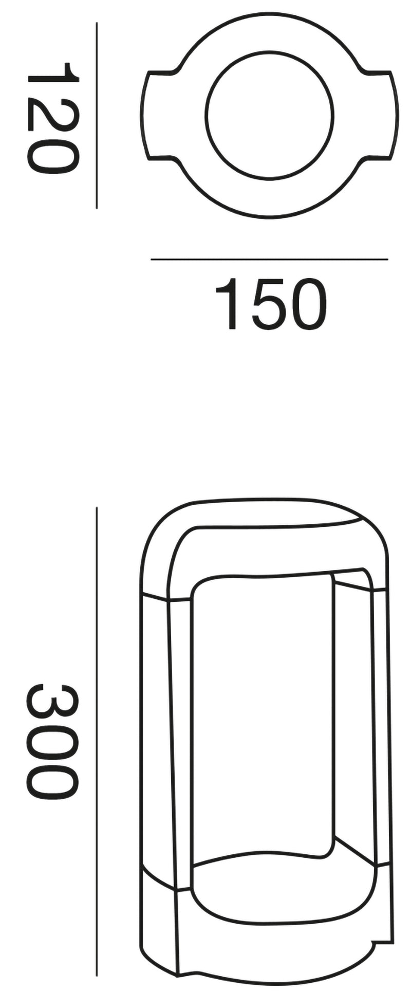 Ges450c — Paletto da esterno a LED