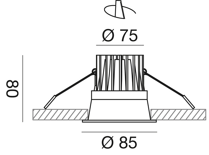 Gfa1010c — Faretto da incasso a LED