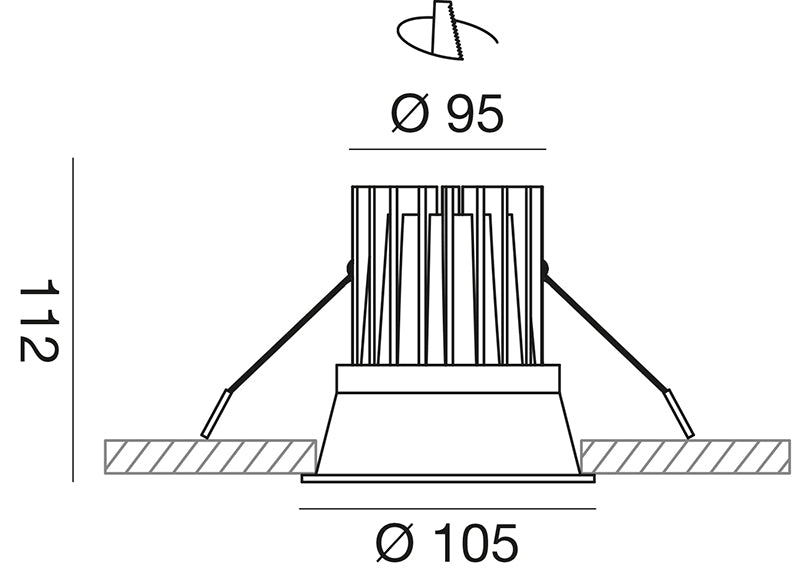 Gfa1021c — Faretto da incasso a LED