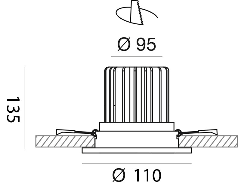 Gfa1041c — Faretto da incasso a LED