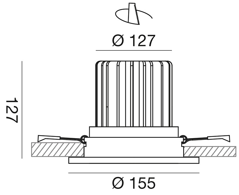 Gfa1042c — Faretto da incasso a LED