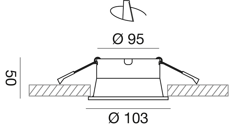 Gfa1050 — Faretto da incasso a LED