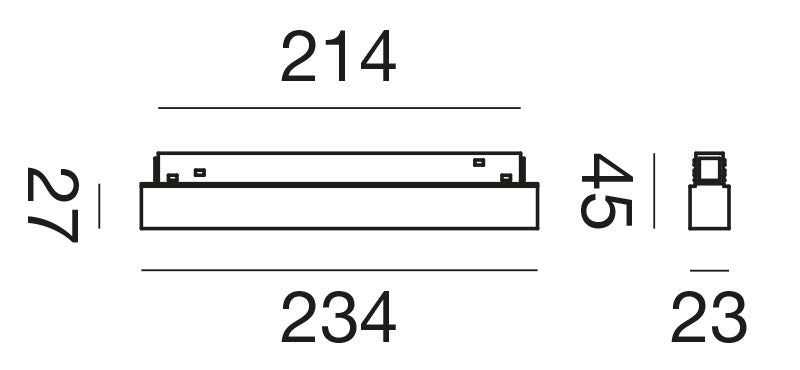 Gfa1280 — Faretto per binario 48V a LED
