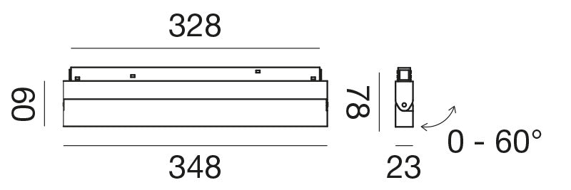 Gfa1311 — Faretto per binario 48V a LED