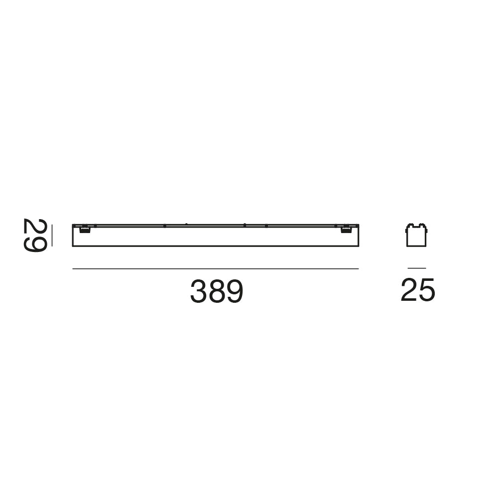 Barra antiabbaglio 24W — 39 cm — binario 48V