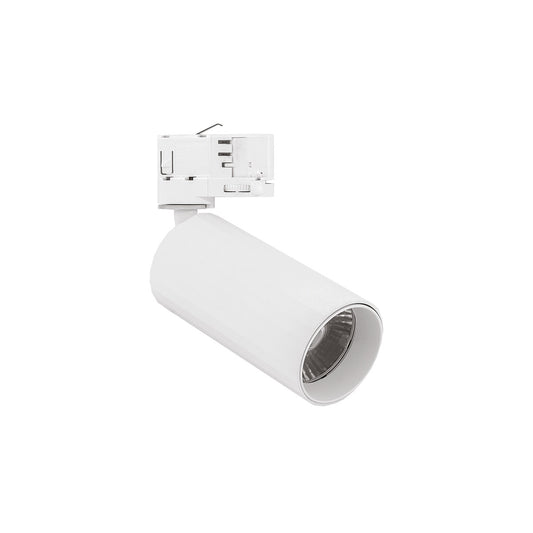 Faretto orientabile a binario trifase 15W 3000K — Bianco
