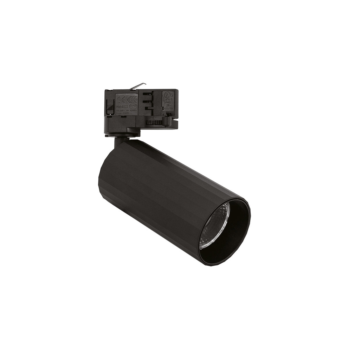 Faretto orientabile a binario trifase 15W 3000K — Nero