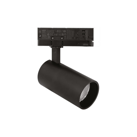 Faretto orientabile a binario trifase 20W 3000K — Nero