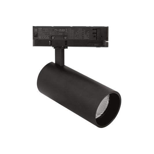 Faretto orientabile a binario trifase 40W 3000K — Nero