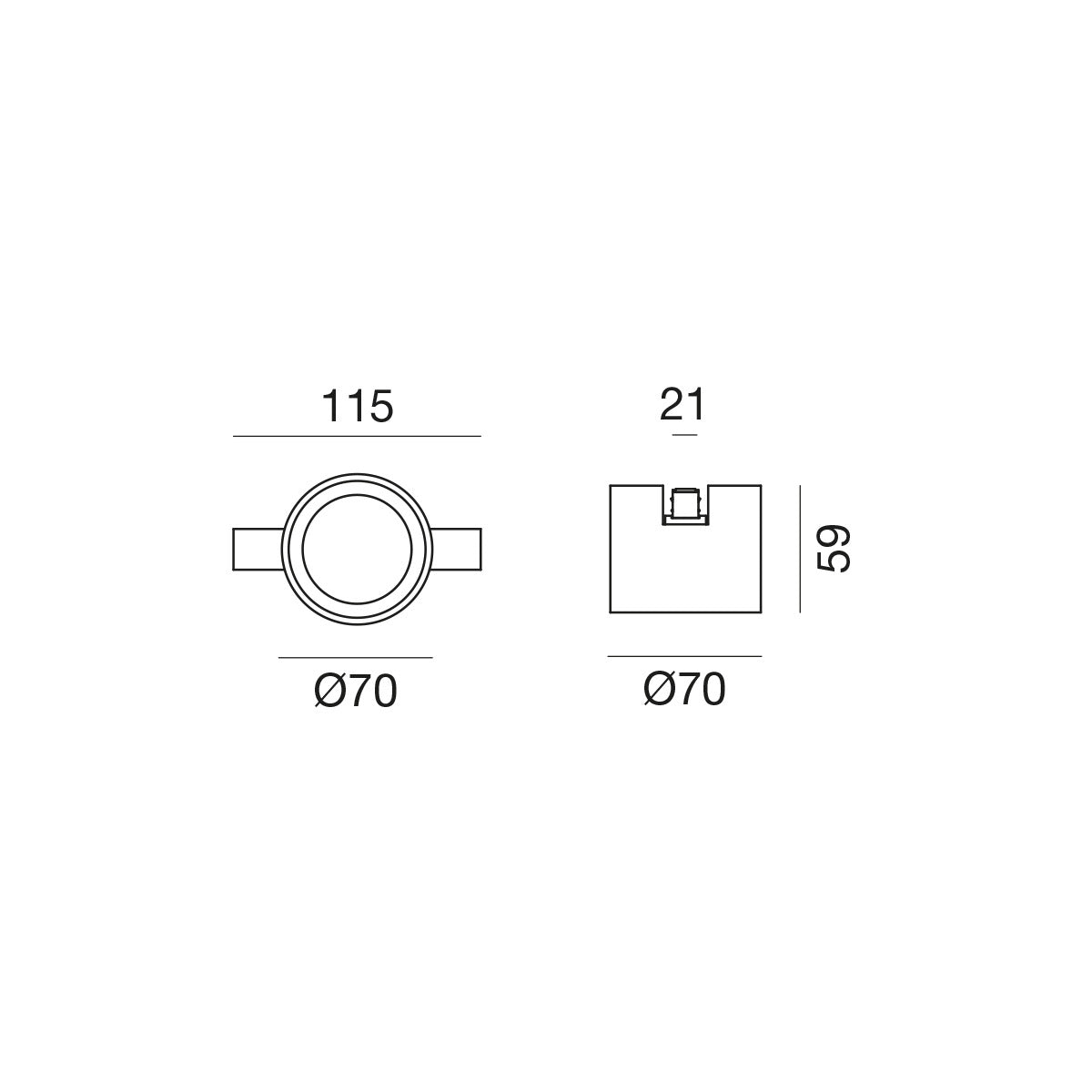 Gfa1903 — Faretto per binario 48V a LED