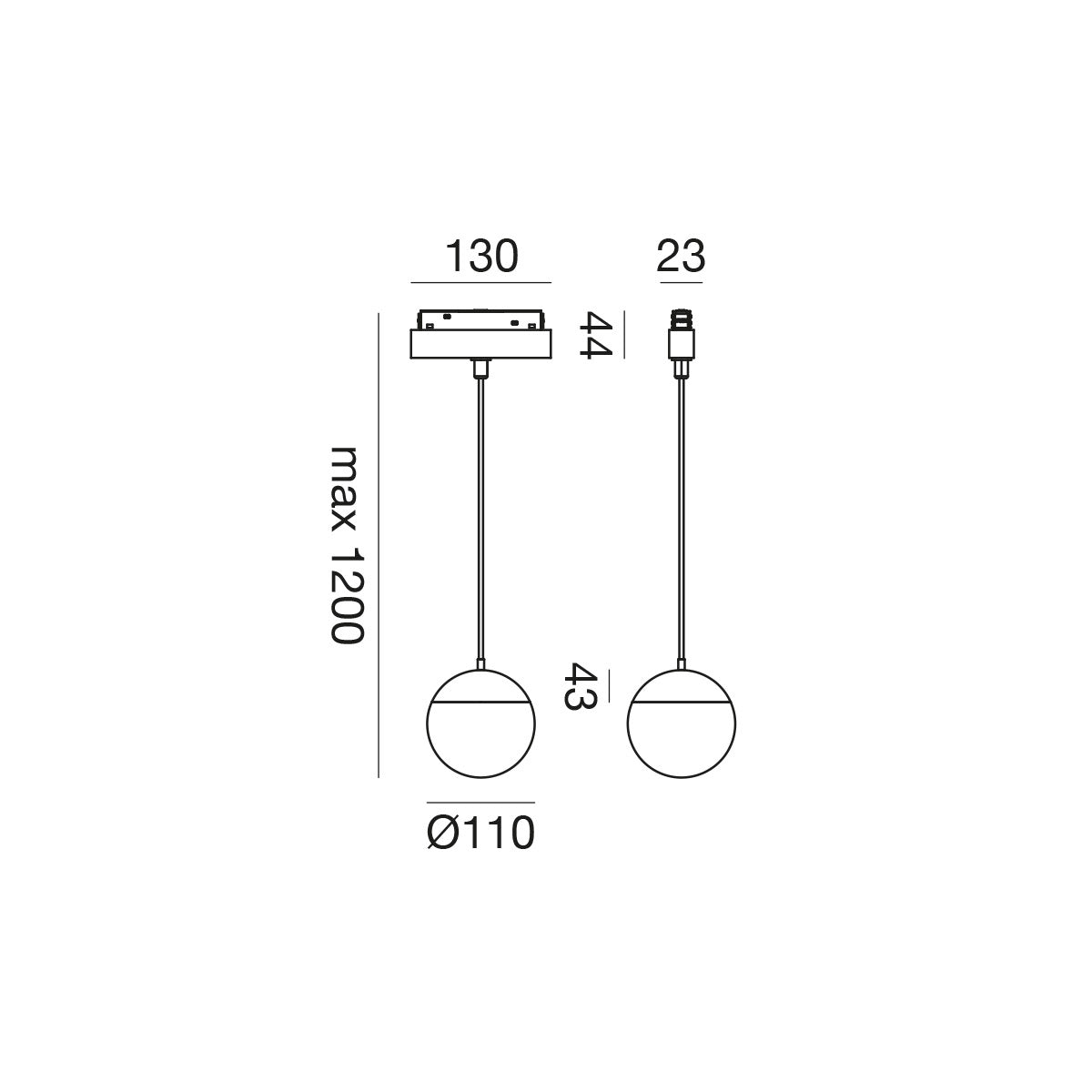 Gfa1940nd — Faretto per binario 48V a LED
