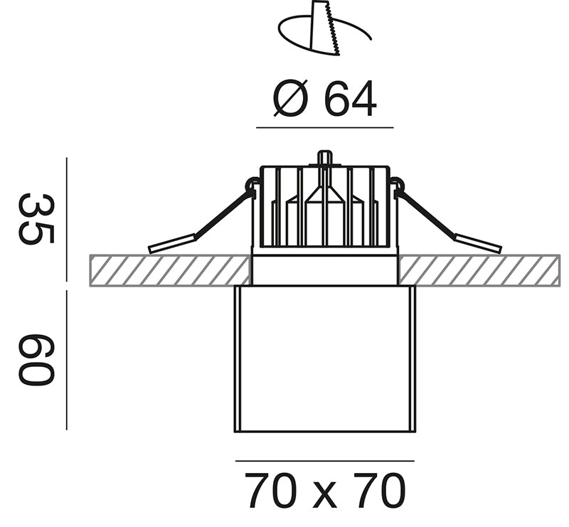 Gfa363 — Faretto da incasso a LED