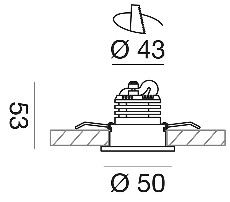 Gfa770 — Faretto da incasso a LED