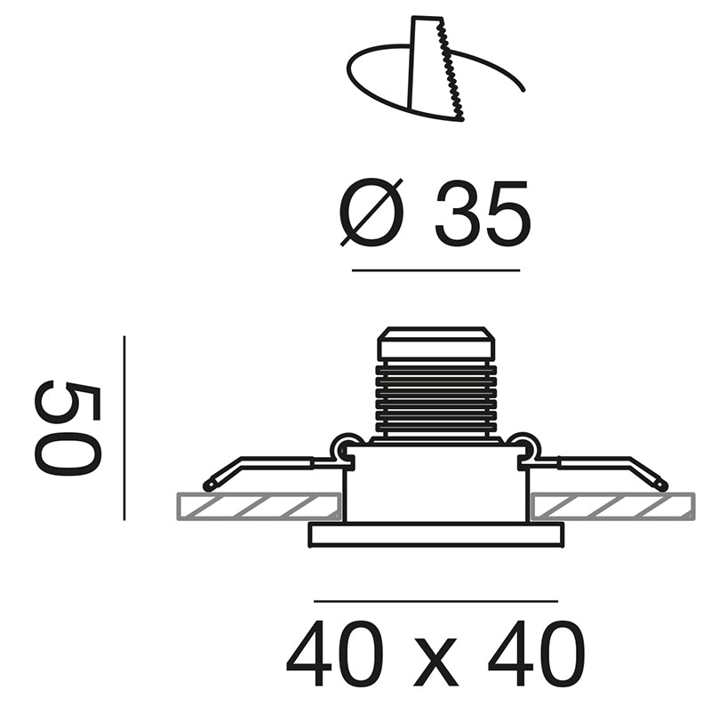 Gfa890 — Faretto da incasso a LED