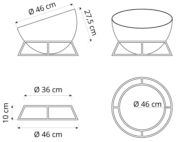 H2O F nebulite — lampada da terra Ø 46 cm