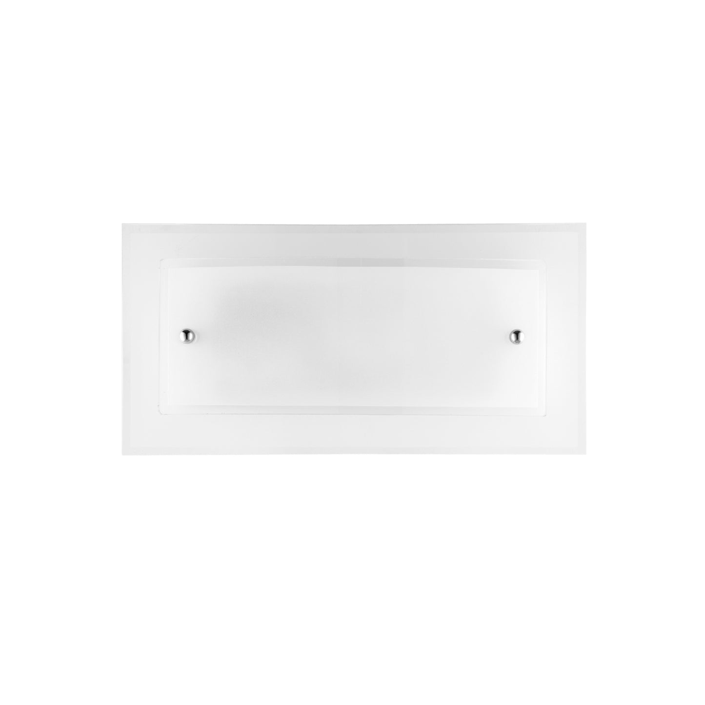 Applique DRITTA CURVA in vetro bianco 30x15 cm.