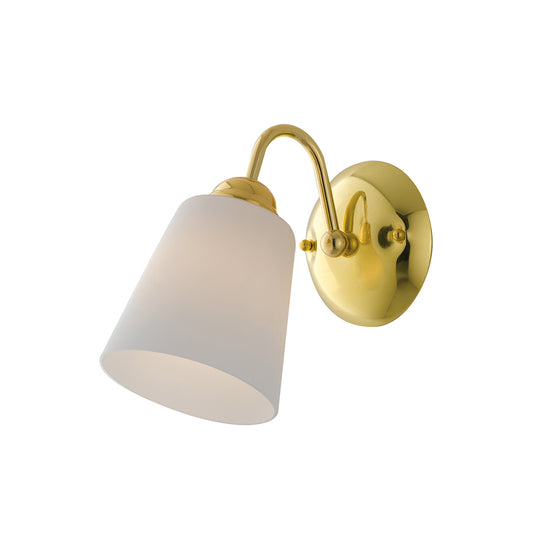 Applique 1162 in metallo oro con diffusore in vetro