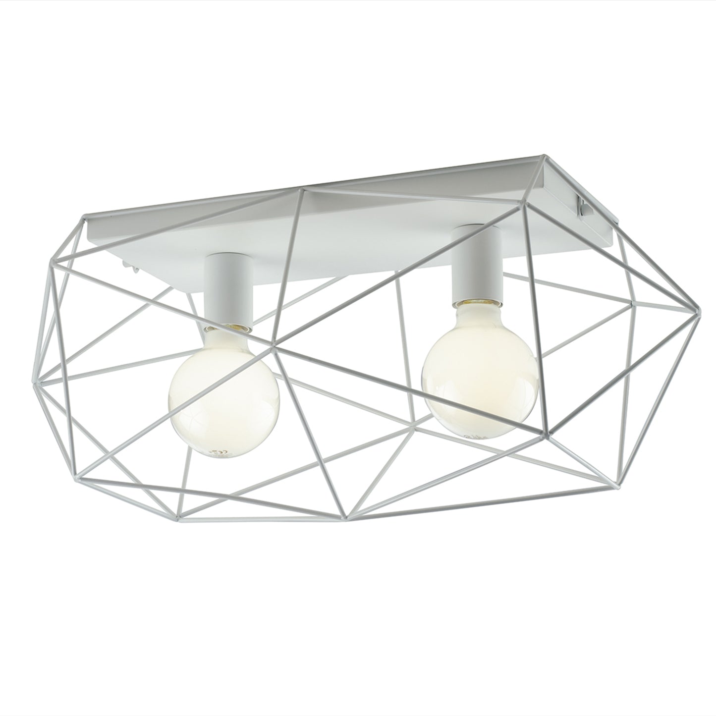 Plafoniera ABRAXAS in metallo bianco.