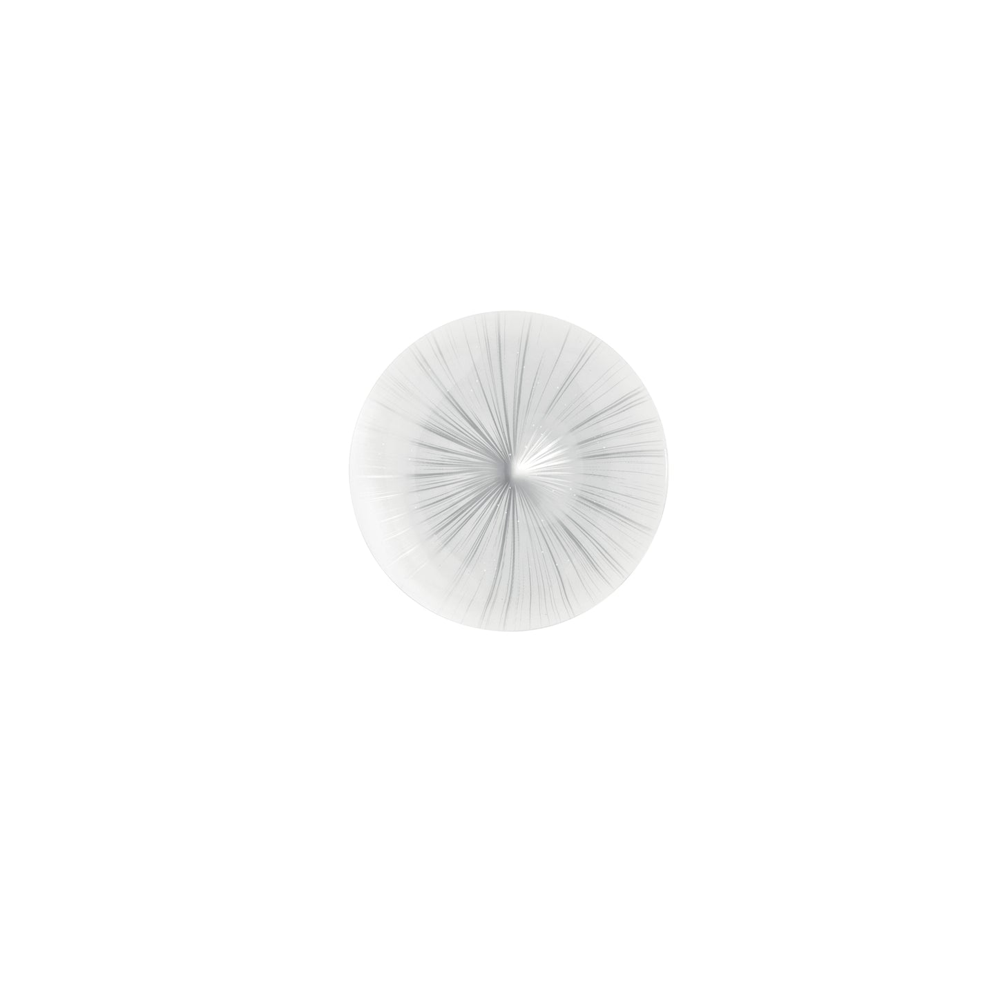 Plafoniera LED AGORA in acrilico bianco e argento con funzione CCT Ø 30 cm.