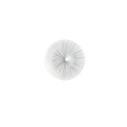Plafoniera LED AGORA in acrilico bianco e argento con funzione CCT Ø 30 cm.