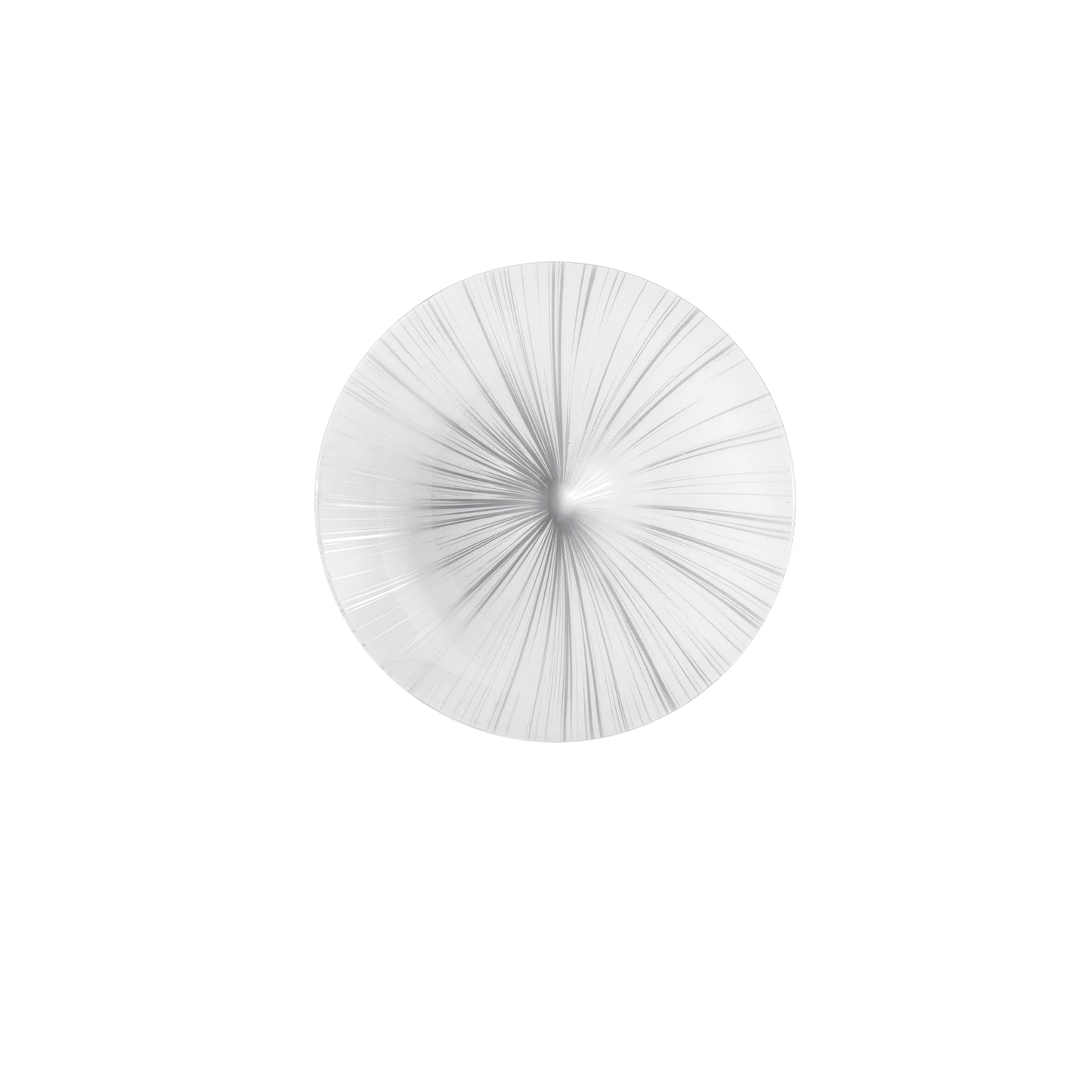 Plafoniera LED AGORA in acrilico bianco e argento con funzione CCT Ø 40 cm.