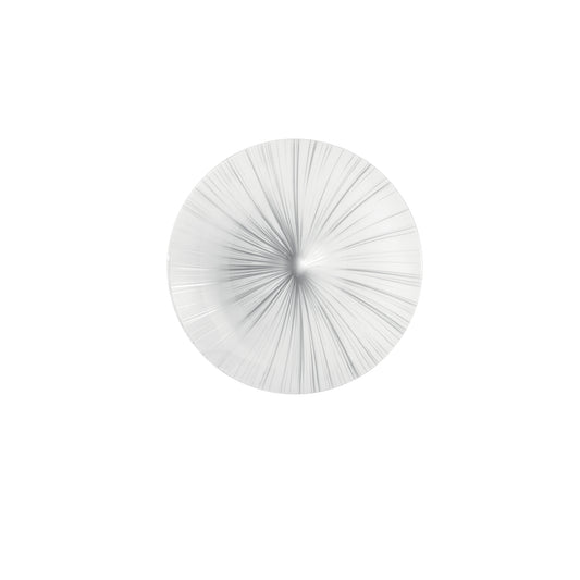 Plafoniera LED AGORA in acrilico bianco e argento con funzione CCT Ø 40 cm.