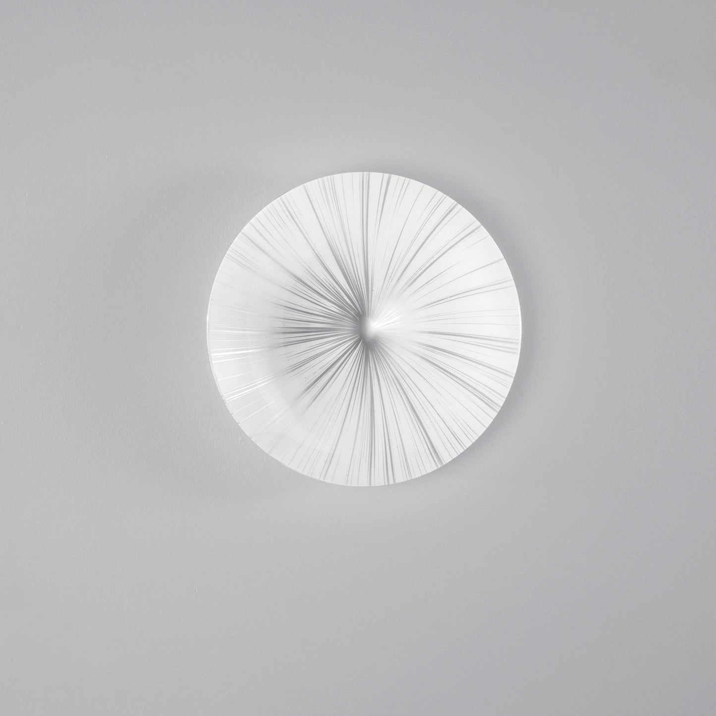 Plafoniera LED AGORA in acrilico bianco e argento con funzione CCT Ø 40 cm.