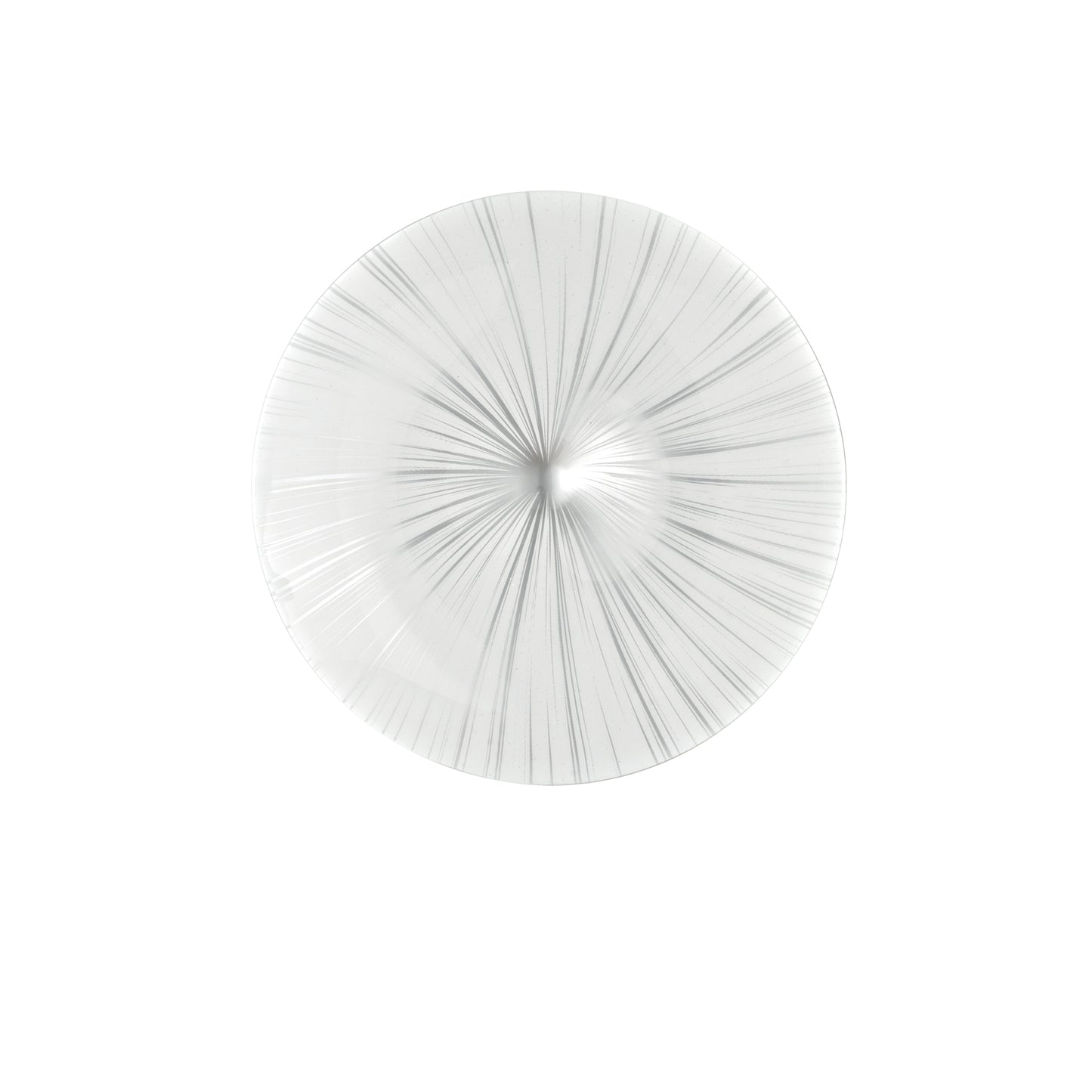 Plafoniera LED AGORA in acrilico bianco e argento con funzione CCT Ø 50 cm.