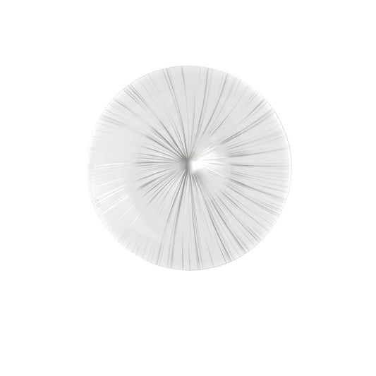 Plafoniera LED AGORA in acrilico bianco e argento con funzione CCT Ø 50 cm.