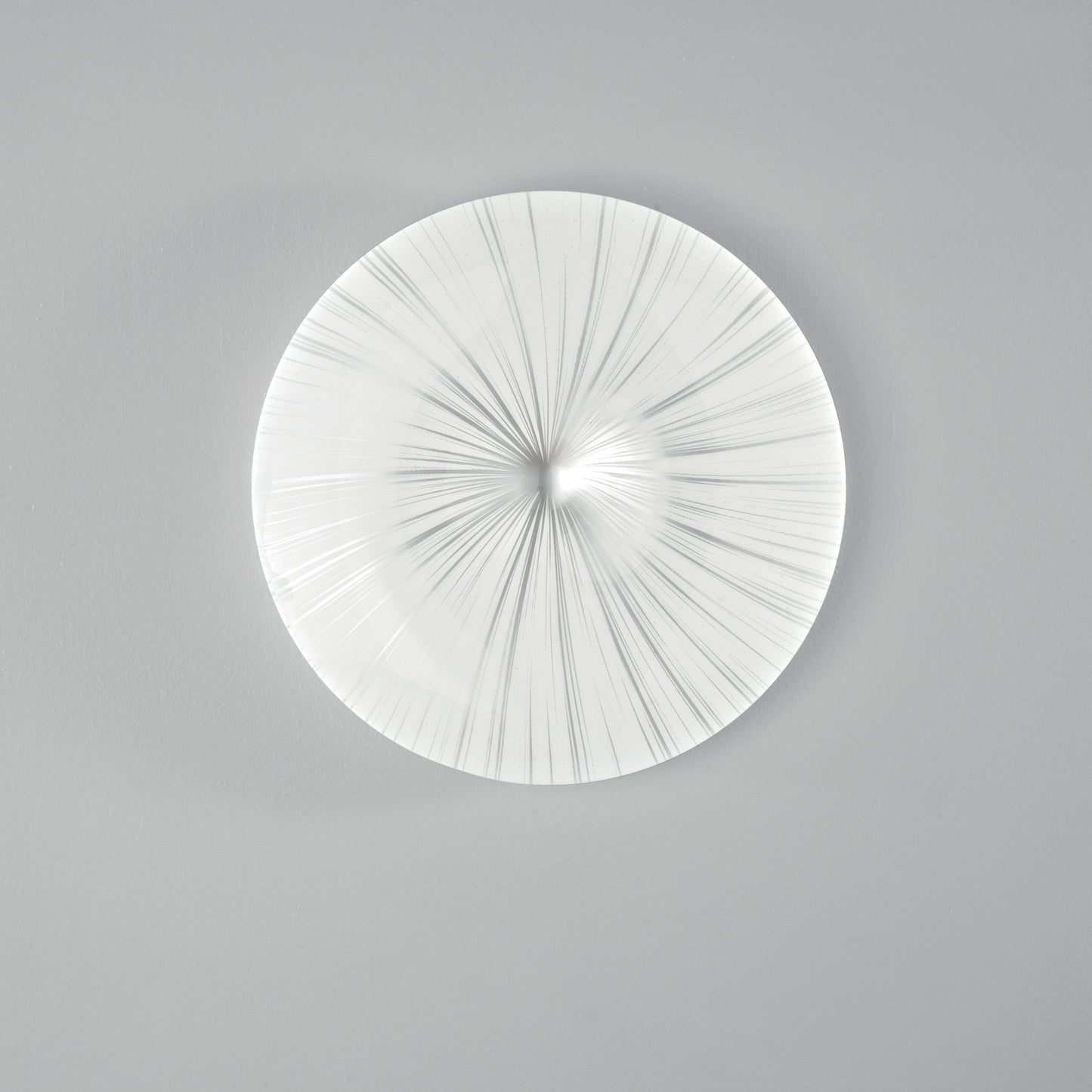 Plafoniera LED AGORA in acrilico bianco e argento con funzione CCT Ø 50 cm.