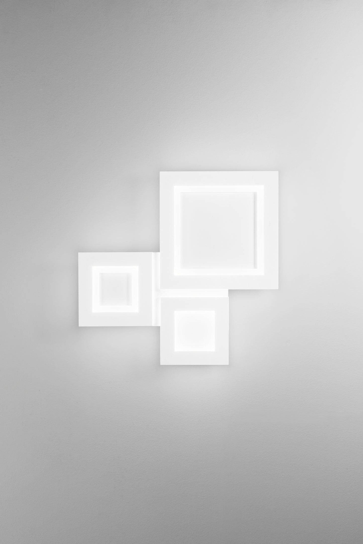 Plafoniera Albers in alluminio bianco, CCT, 62,5cm X 35cm - composizione
