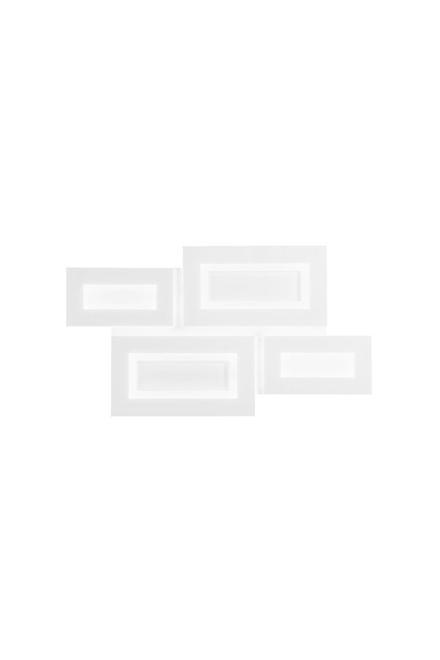 Plafoniera Albers in alluminio bianco, CCT, 50cm X 48cm - composizione