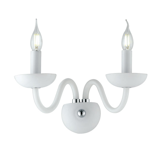 Applique ALFIERE in vetro soffiato bianco a due luci