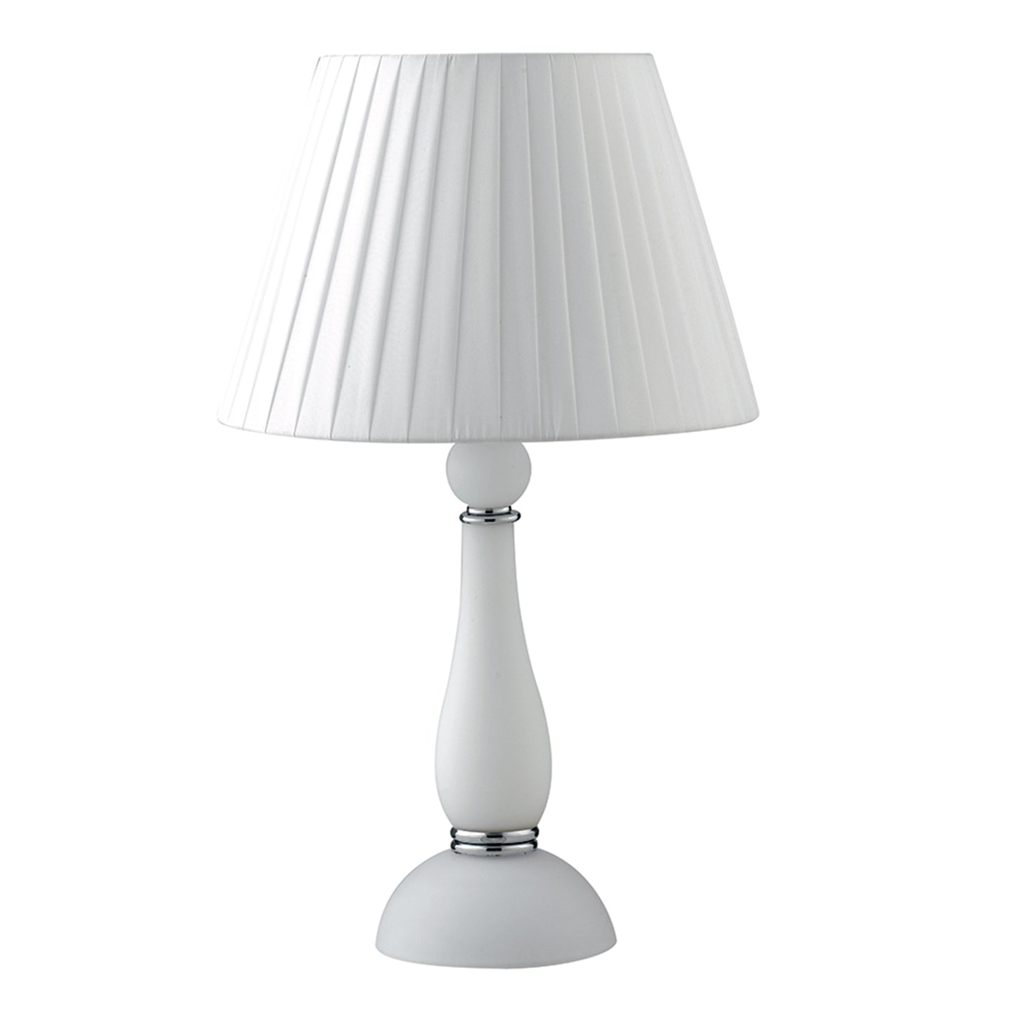 Lampada da tavolo ALFIERE in vetro soffiato bianco