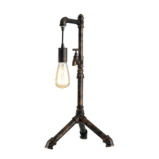 Lampada da tavolo AMARCORD in metallo ruggine invecchiato