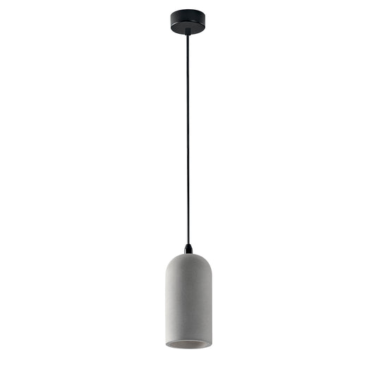 Sospensione ANDO a tronco di cono in cemento grigio.