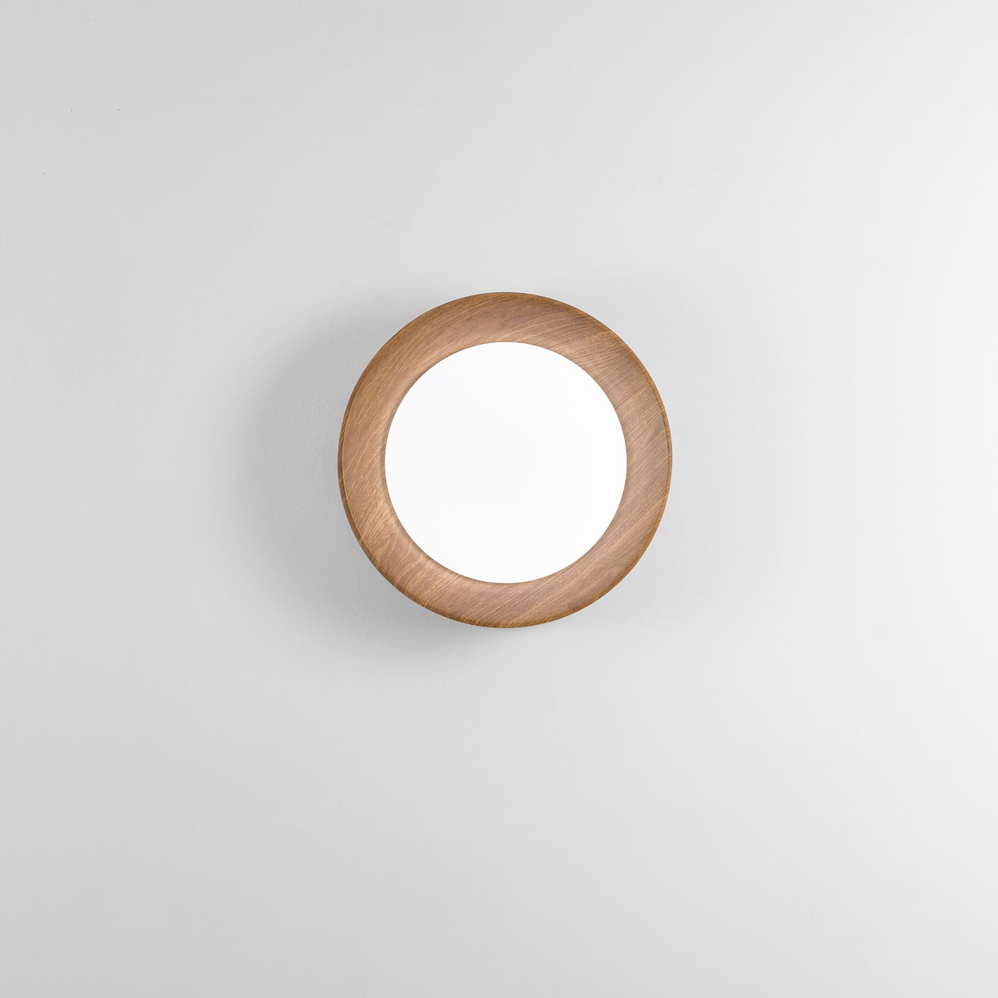 Plafoniera LED ARKA in metallo nero e legno - CCT - 40 cm. Ø