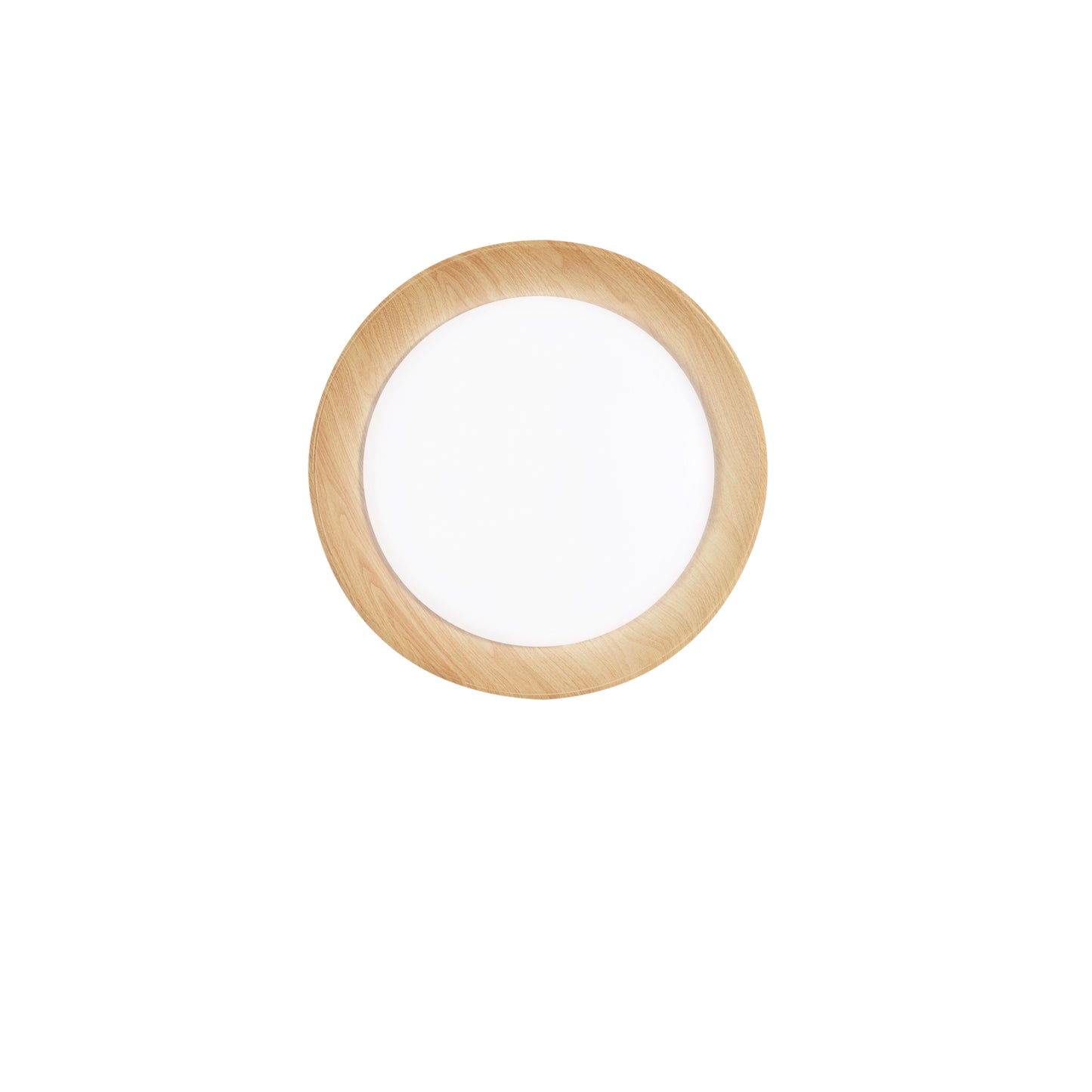 Plafoniera LED ARKA in metallo bianco e legno - CCT - 50 cm. Ø