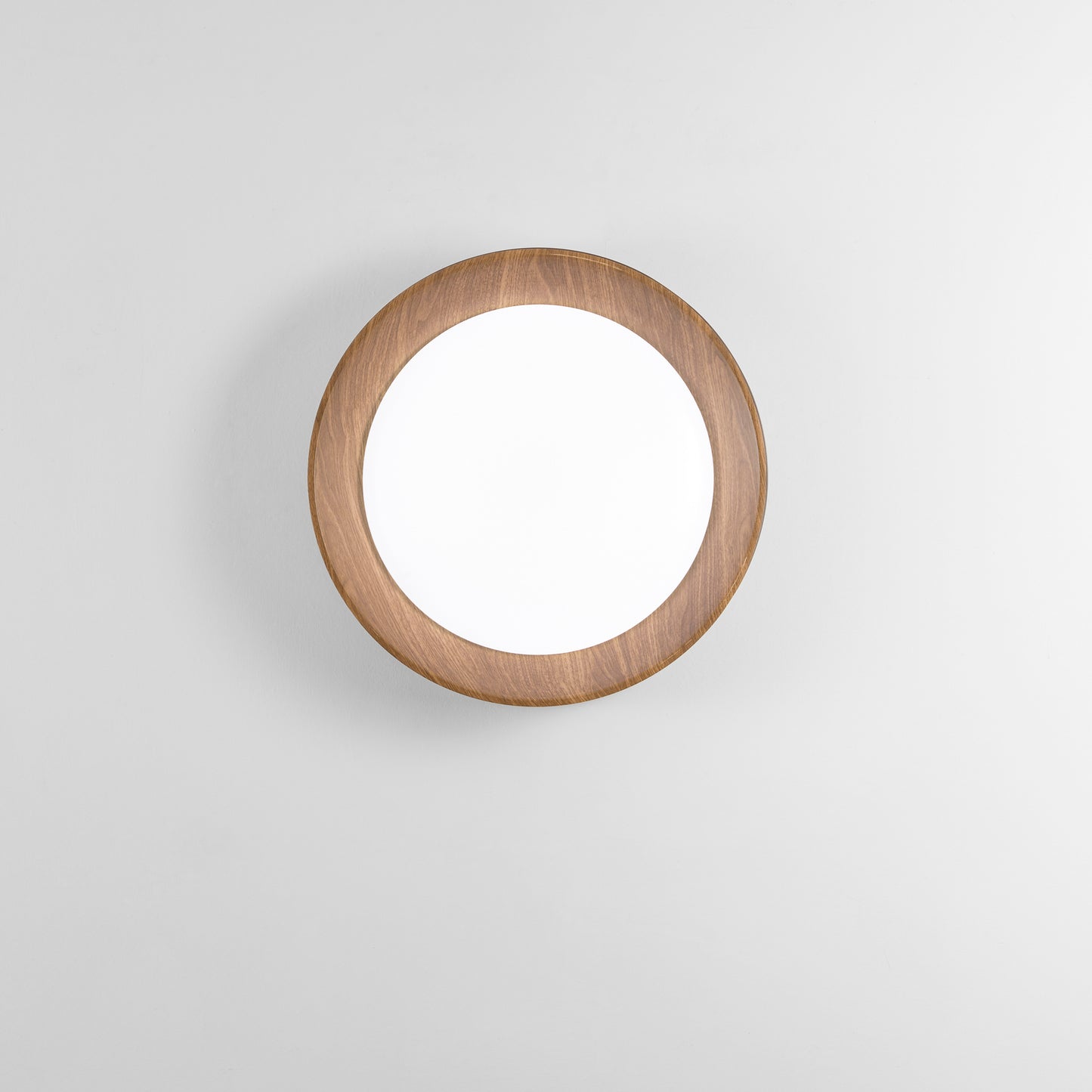 Plafoniera LED ARKA in metallo nero e legno - CCT - 50 cm. Ø