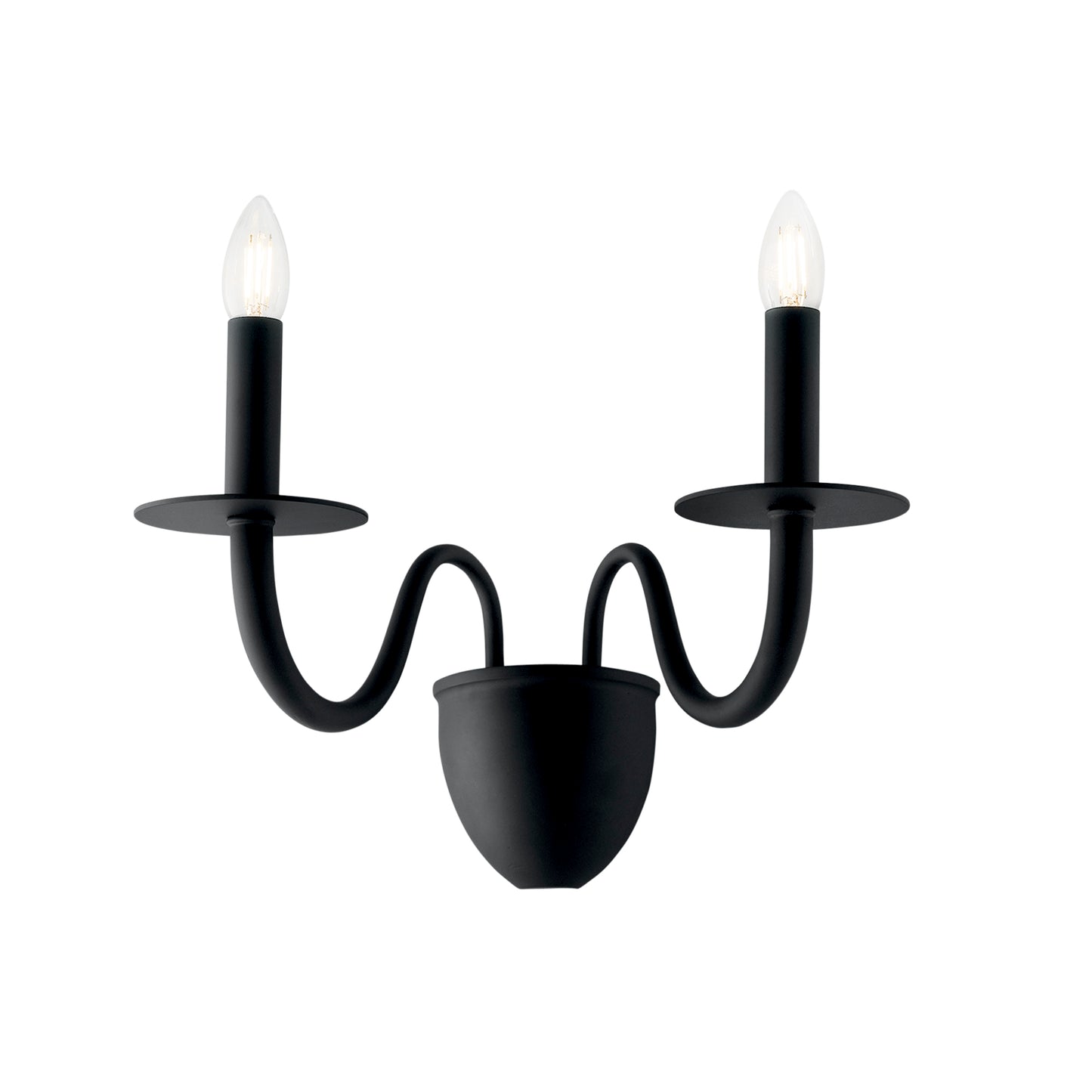 Applique ARMSTRONG in metallo nero a due luci