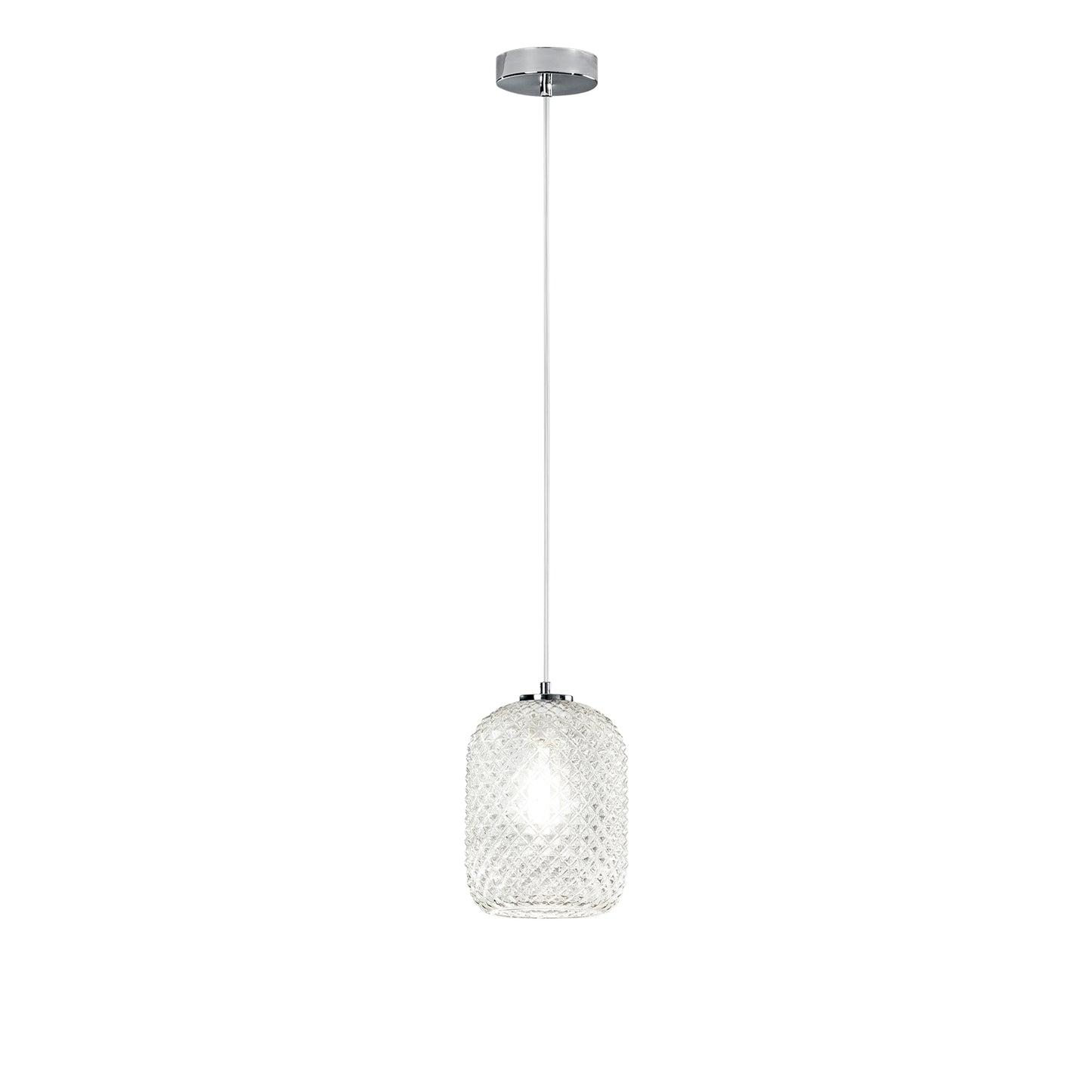 Sospensione ASHFORD in vetro trasparente 150x15 cm. Ø