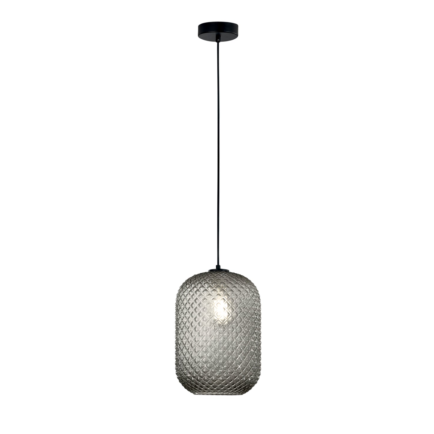 Sospensione ASHFORD in vetro grigio 150x20 cm. Ø