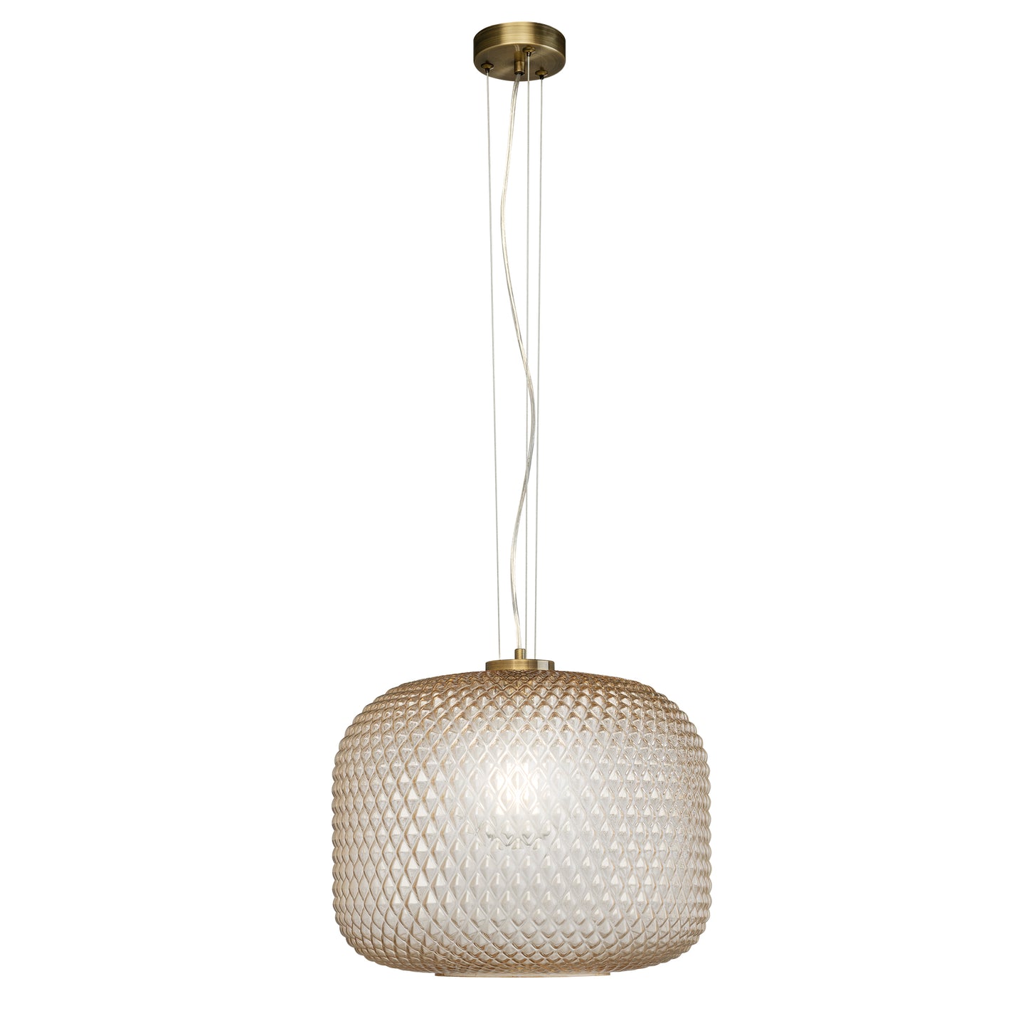 Sospensione ASHFORD in vetro ambrato 150x40 cm. Ø