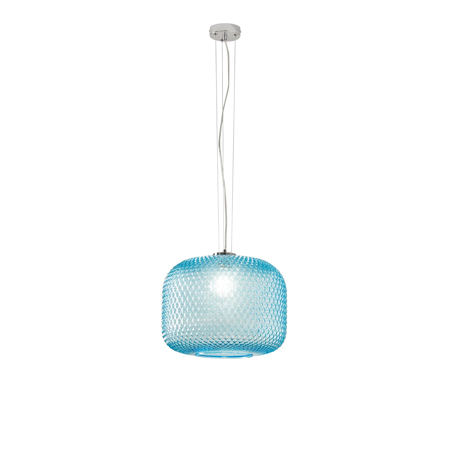 Sospensione ASHFORD in vetro acquamare 150x40 cm. Ø