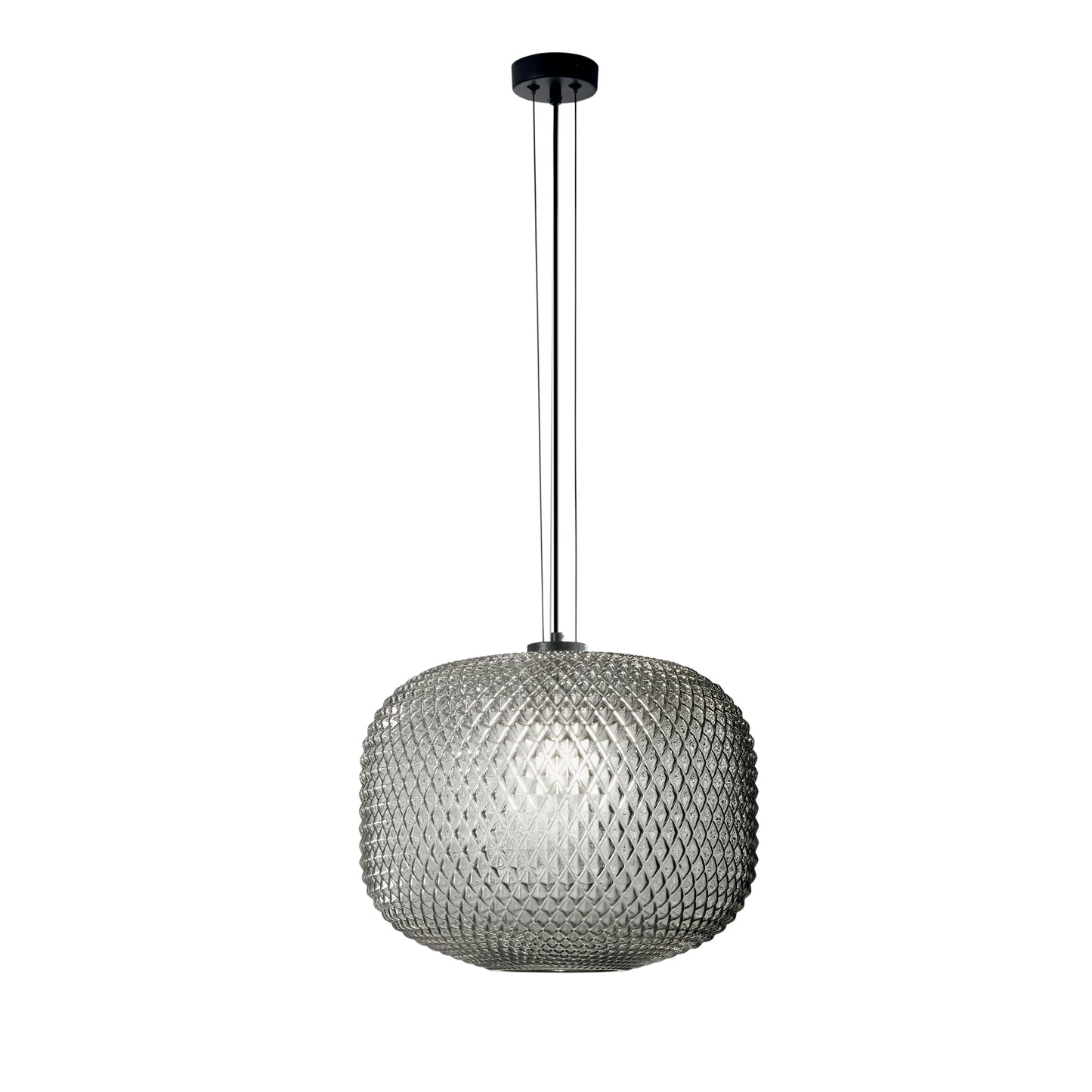 Sospensione ASHFORD in vetro grigio 150x40 cm. Ø